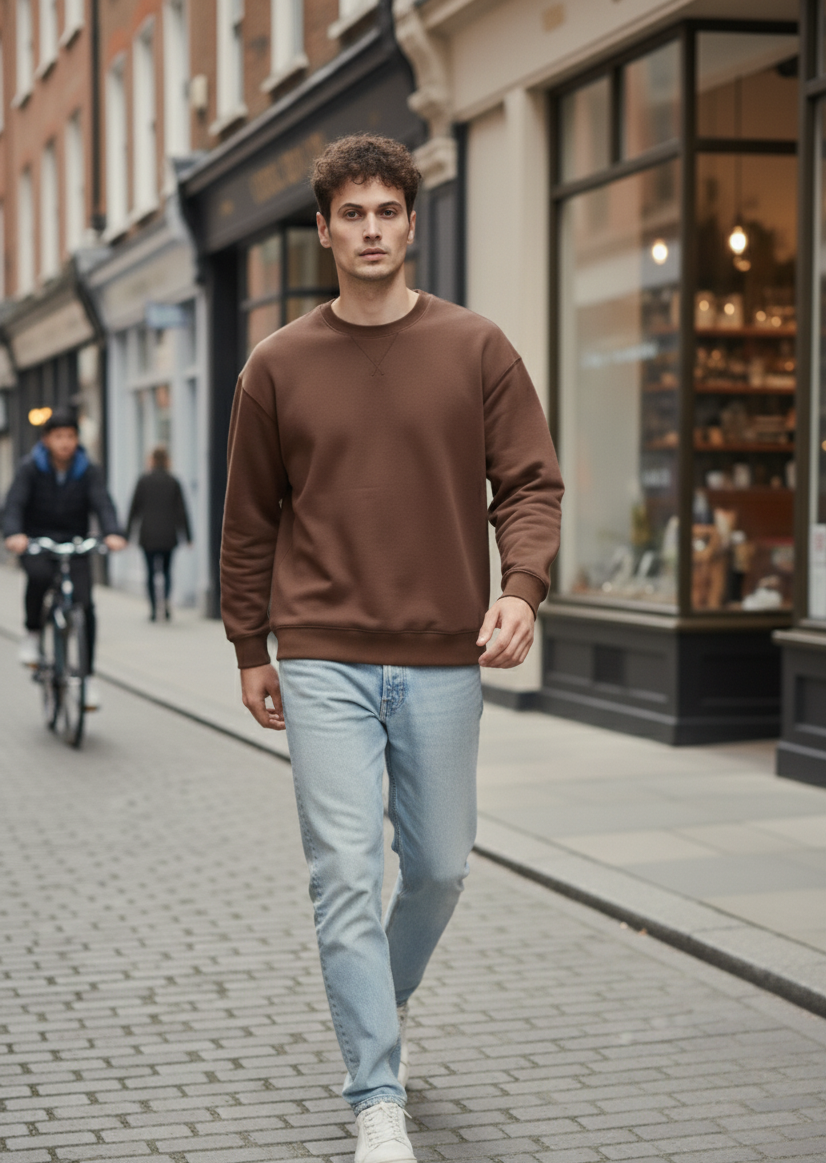 Sweatshirt | Marcus – Chocolate Brown