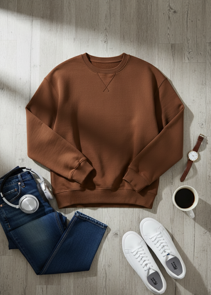 Sweatshirt | Marcus – Chocolate Brown